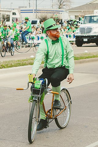 Man in Leprechaun outfit